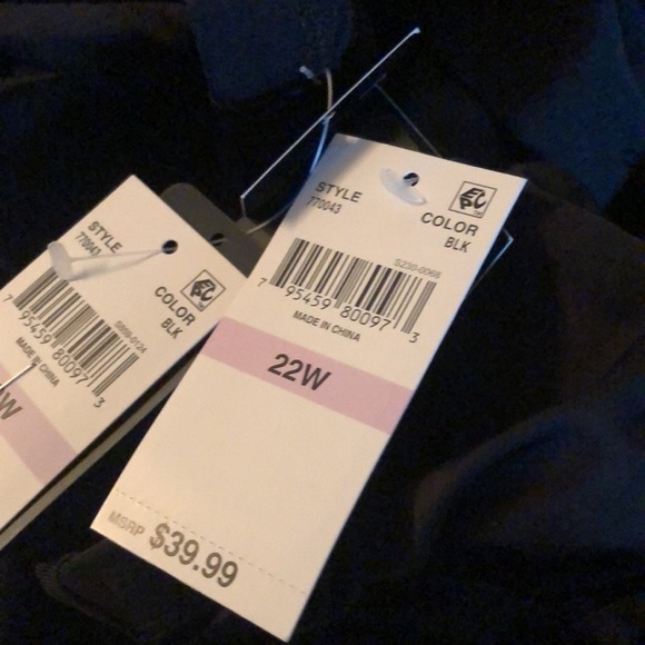 Island Escape BLACK Plus Size High-Waist Bikini Swim Bottoms - Picture 3 of 3